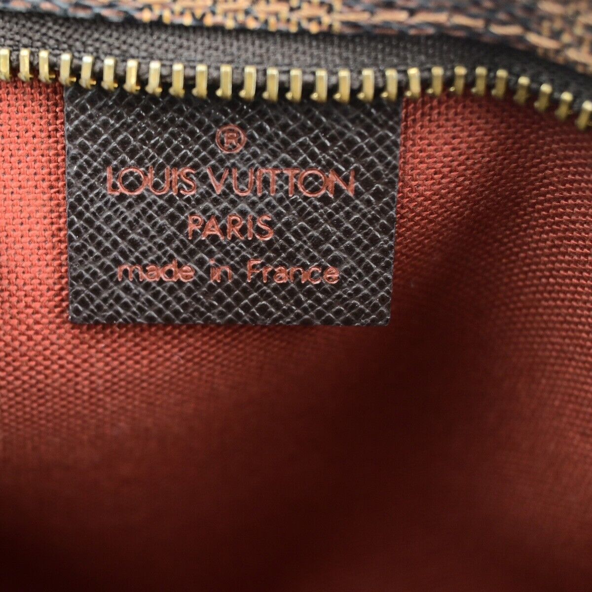 LOUIS VUITTON  Trousse Makeup Hand Bag Damier Ebene Leather Brown N51982 78SJ160