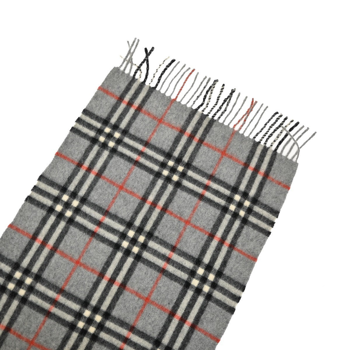 BURBERRY Logo Nova Check Scarf Maffler Cashmere Gray 60EG274