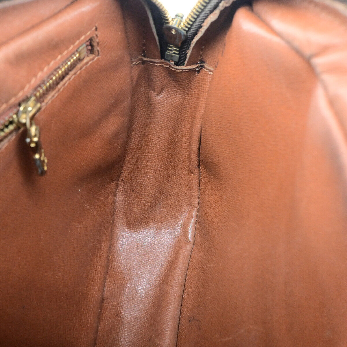 LOUIS VUITTON Jeune Fille PM Shoulder Bag Monogram Leather Brown M51227 65YF253
