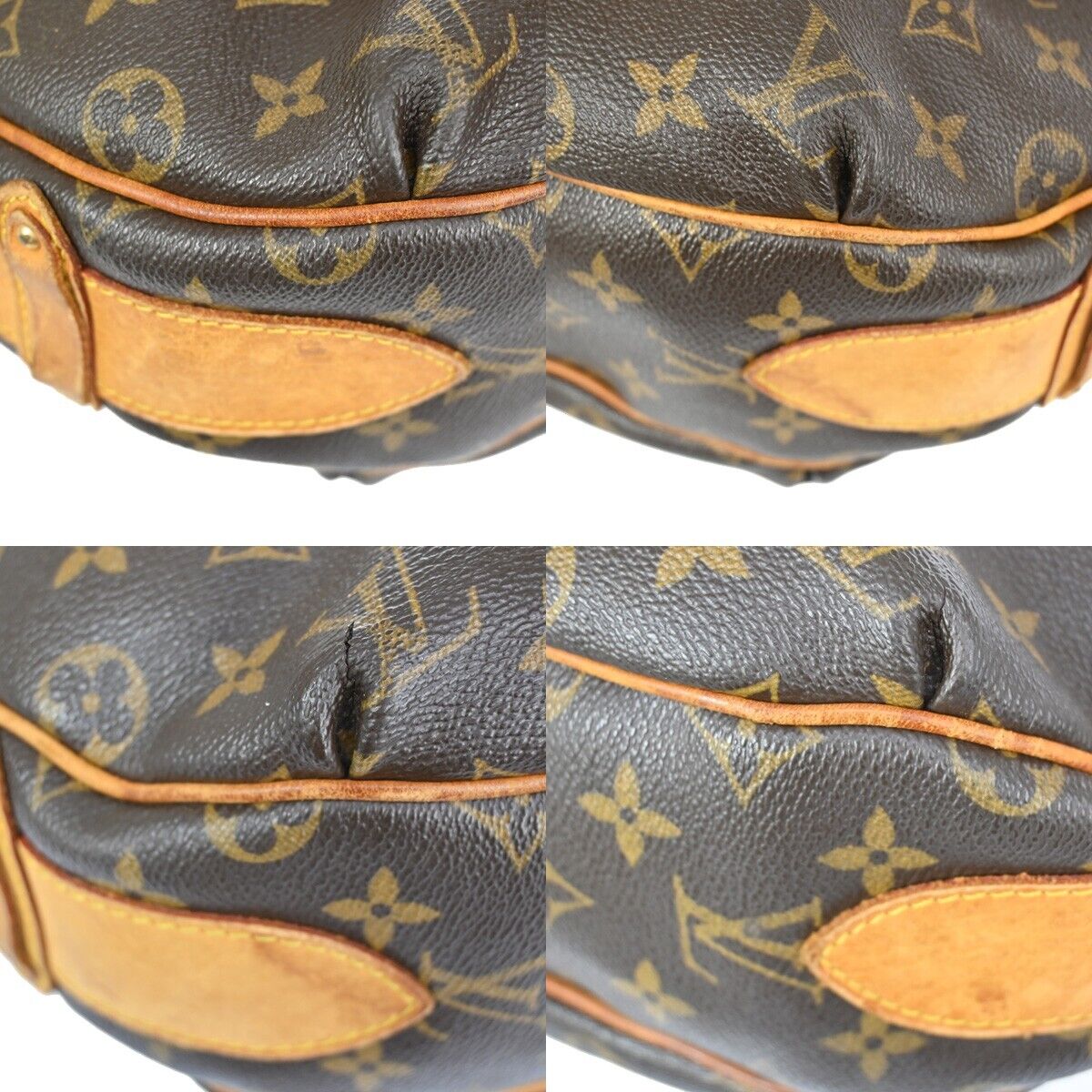 LOUIS VUITTON Tolum GM Shoulder Bag Monogram Leather Brown Spain M40075 80KA559