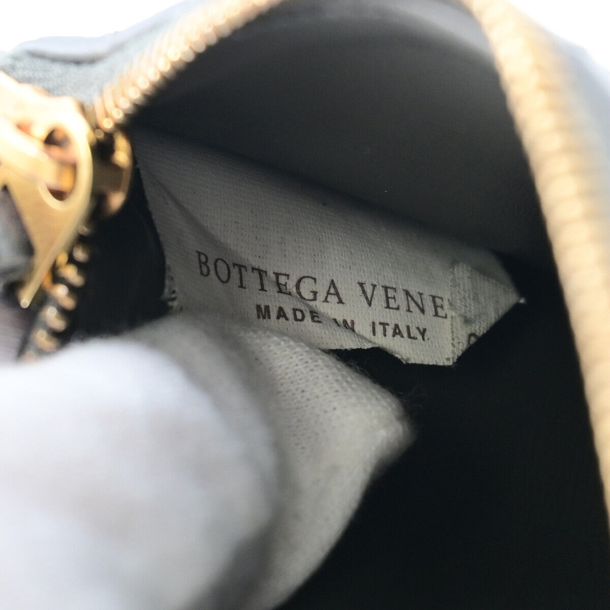 BOTTEGA VENETA Logo Intrecciato Long Bifold Wallet Purse Leather Gray 02YE808