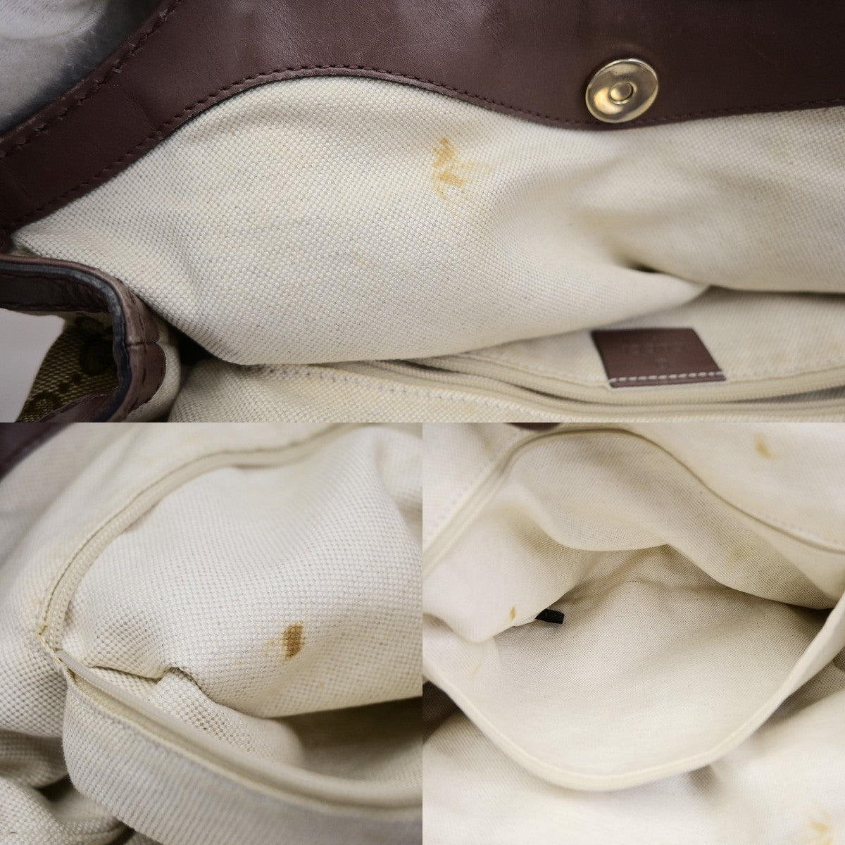 GUCCI Sukey Shoulder Hand Bag Canvas Leather Beige Pink GHW Italy 85CB047