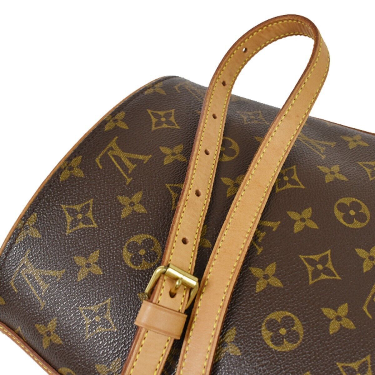 LOUIS VUITTON Logo Drouot Shoulder Bag Monogram Leather Brown M51290 19YC093