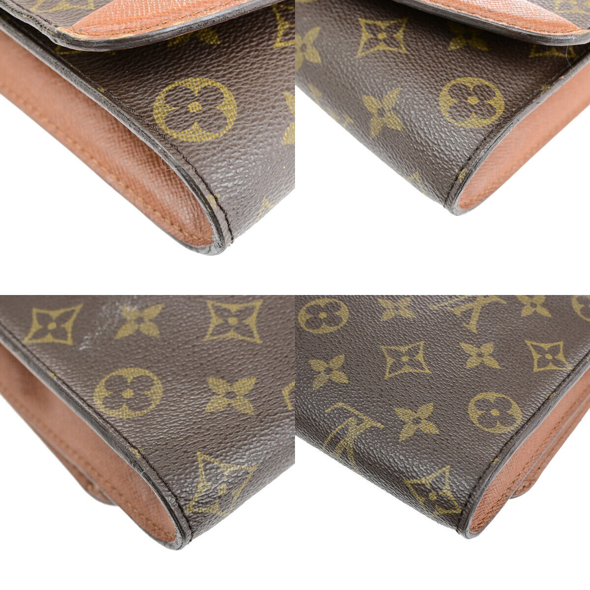 LOUIS VUITTON Bordeaux 2Way Shoulder Clutch Bag Monogram Leather M51797 64YF197