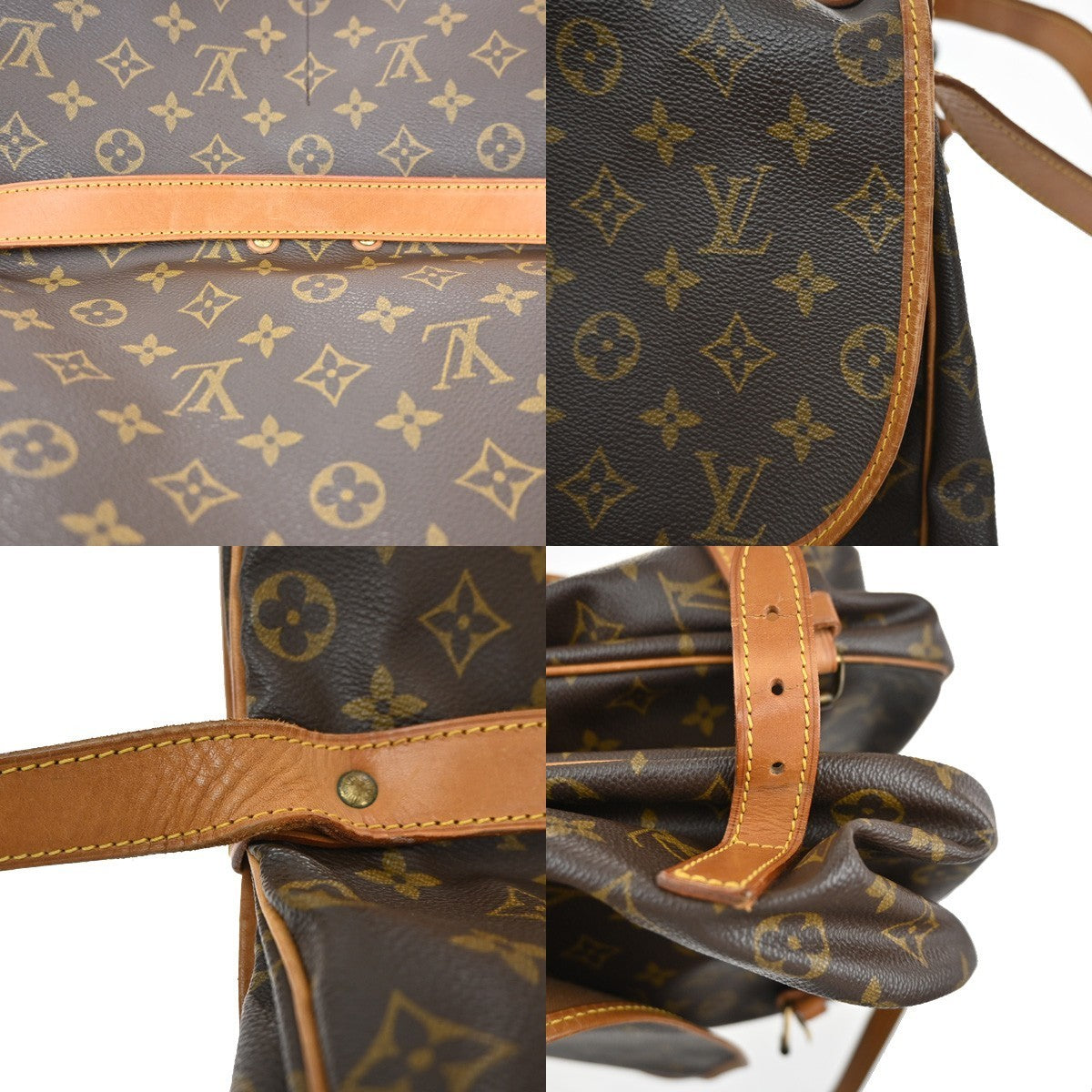 LOUIS VUITTON Saumur 35 Shoulder Bag Monogram Leather BN France M42254 84KC171