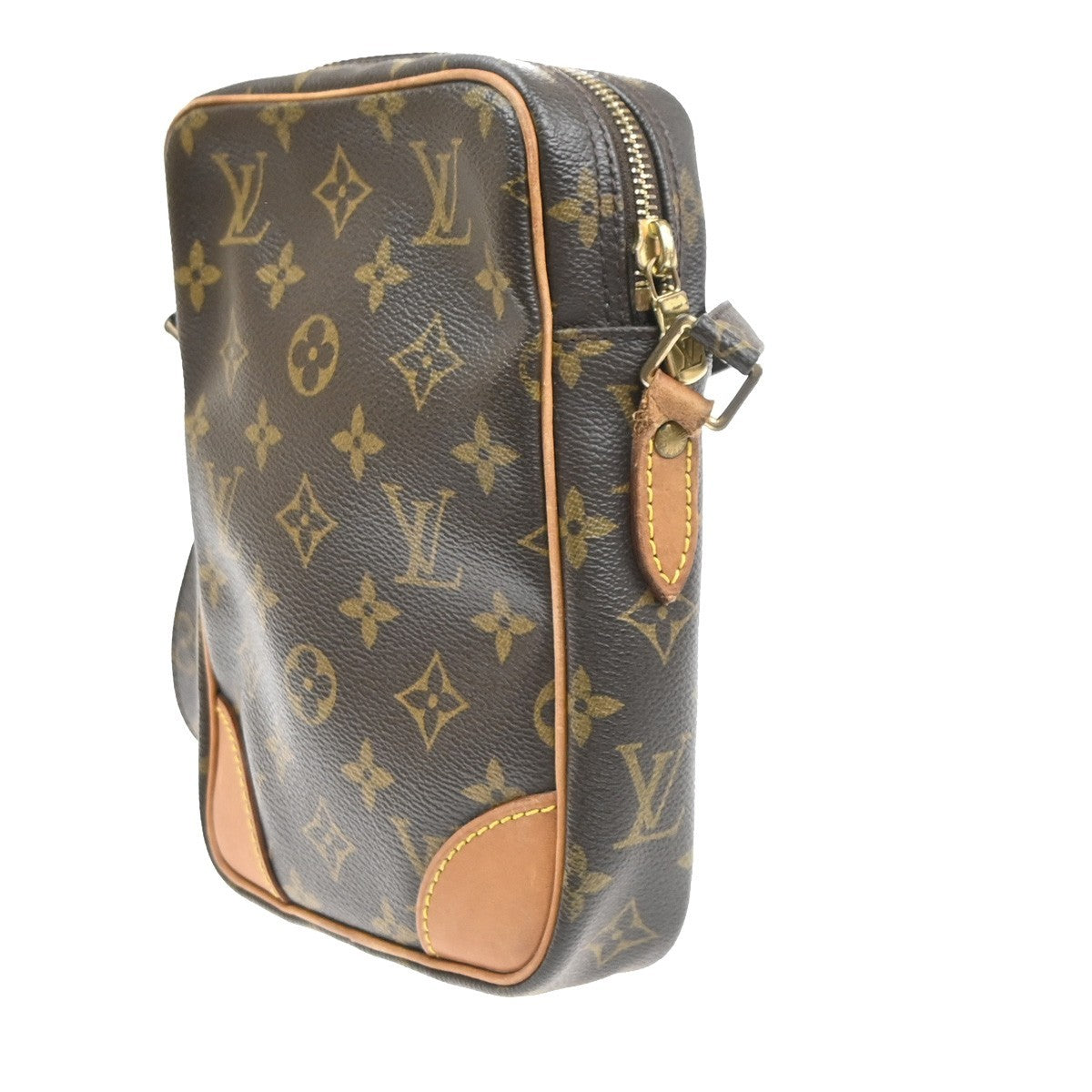 LOUIS VUITTON Danube Shoulder Bag Monogram Leather Brown France M45266 30KC812