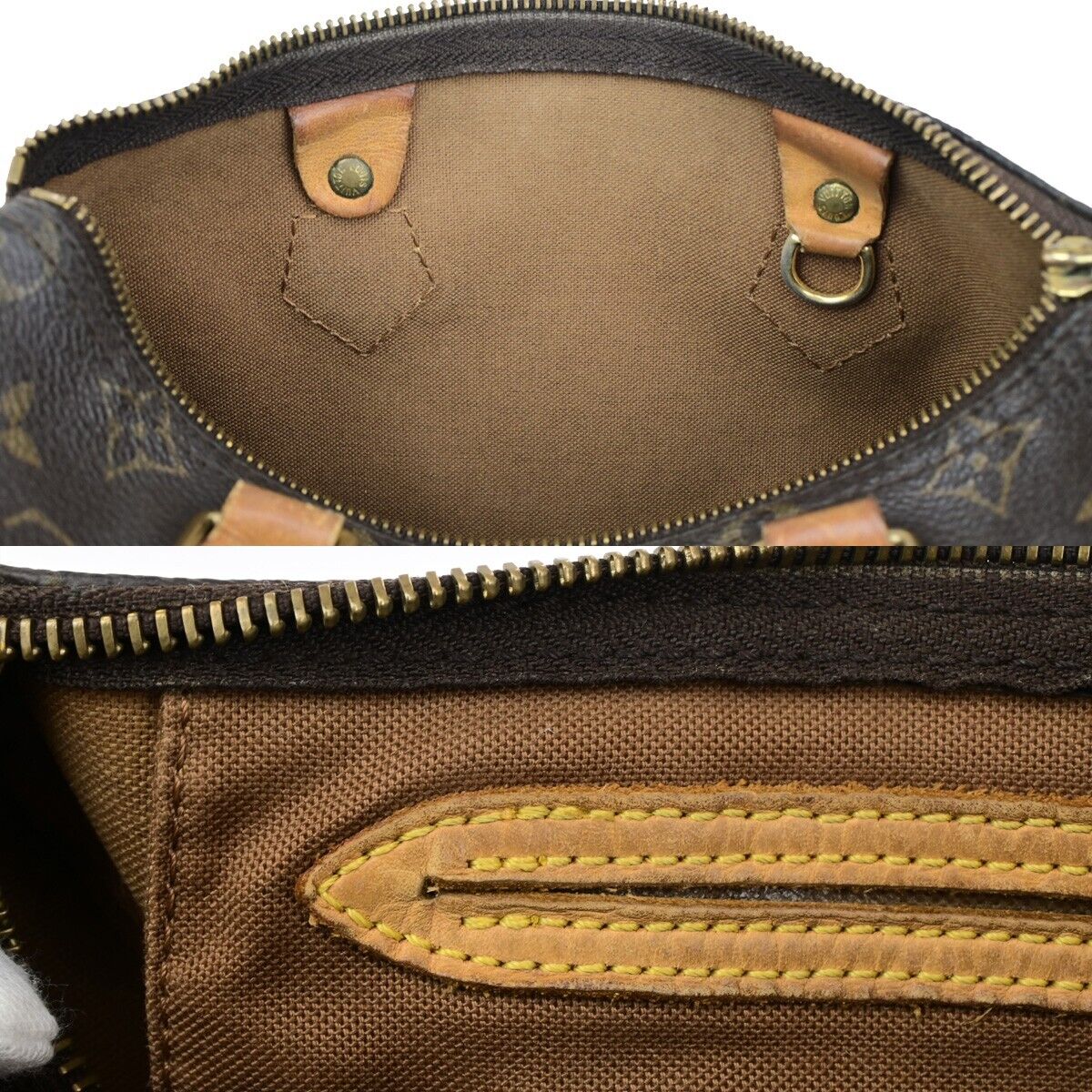 LOUIS VUITTON Speedy 25 Travel Hand Bag Monogram Leather Brown M41528 88ED108