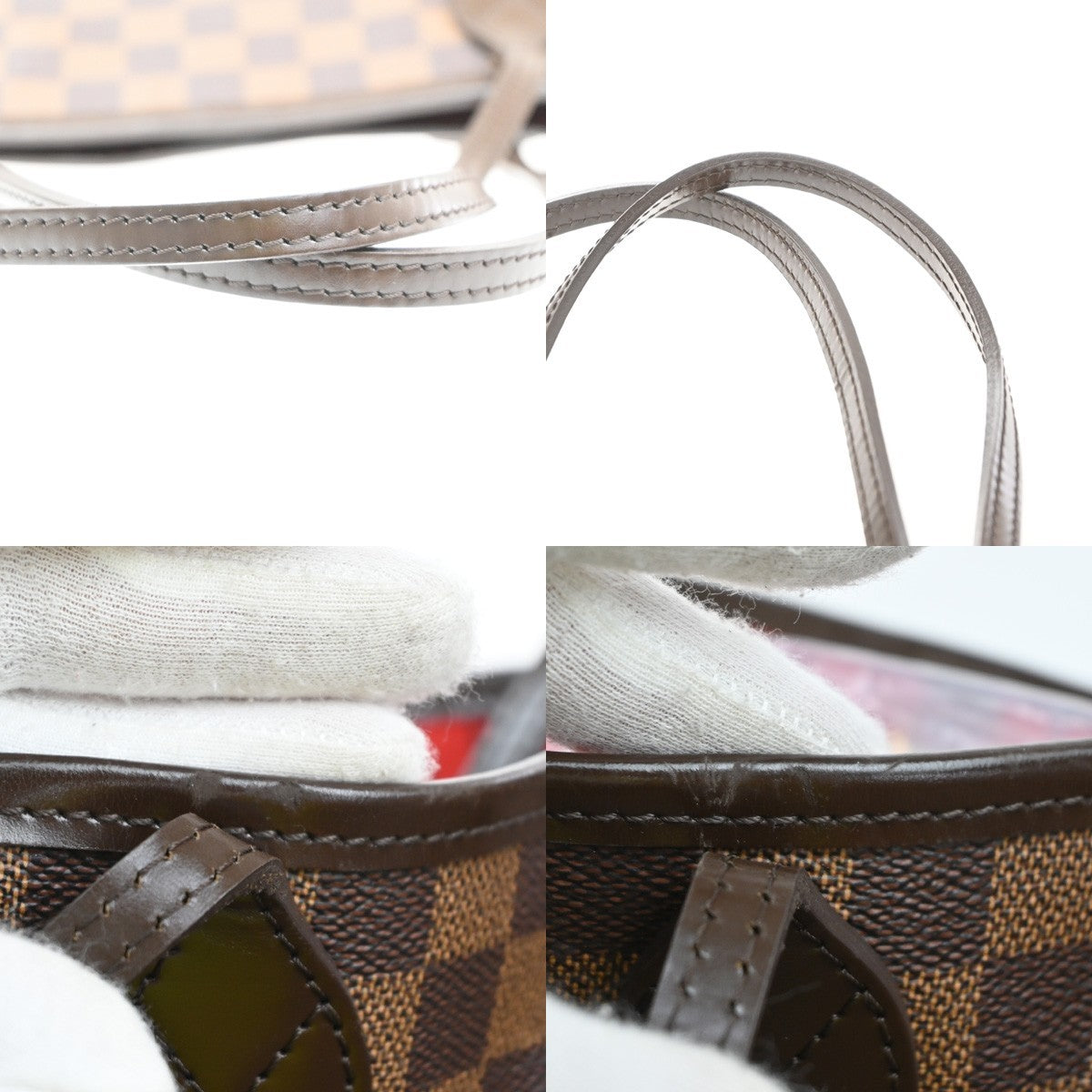 LOUIS VUITTON Neverfull MM Shoulder Bag Damier Ebene Leather BN N51105 636RP174