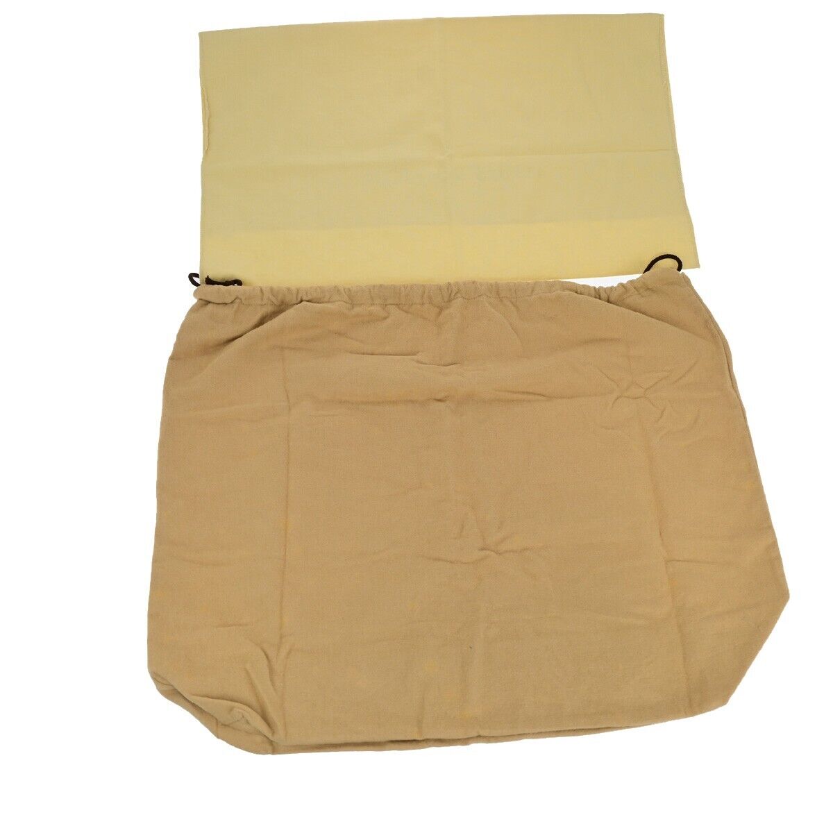 LOUIS VUITTON Logo 10 Set Dust Bag Drawstring Canvas Cotton Beige Brown 09YG350