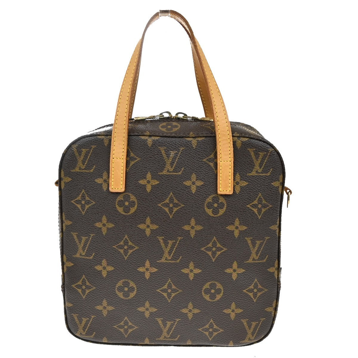 LOUIS VUITTON Spontini Hand Bag Monogram Leather Brown M47500 87FC164