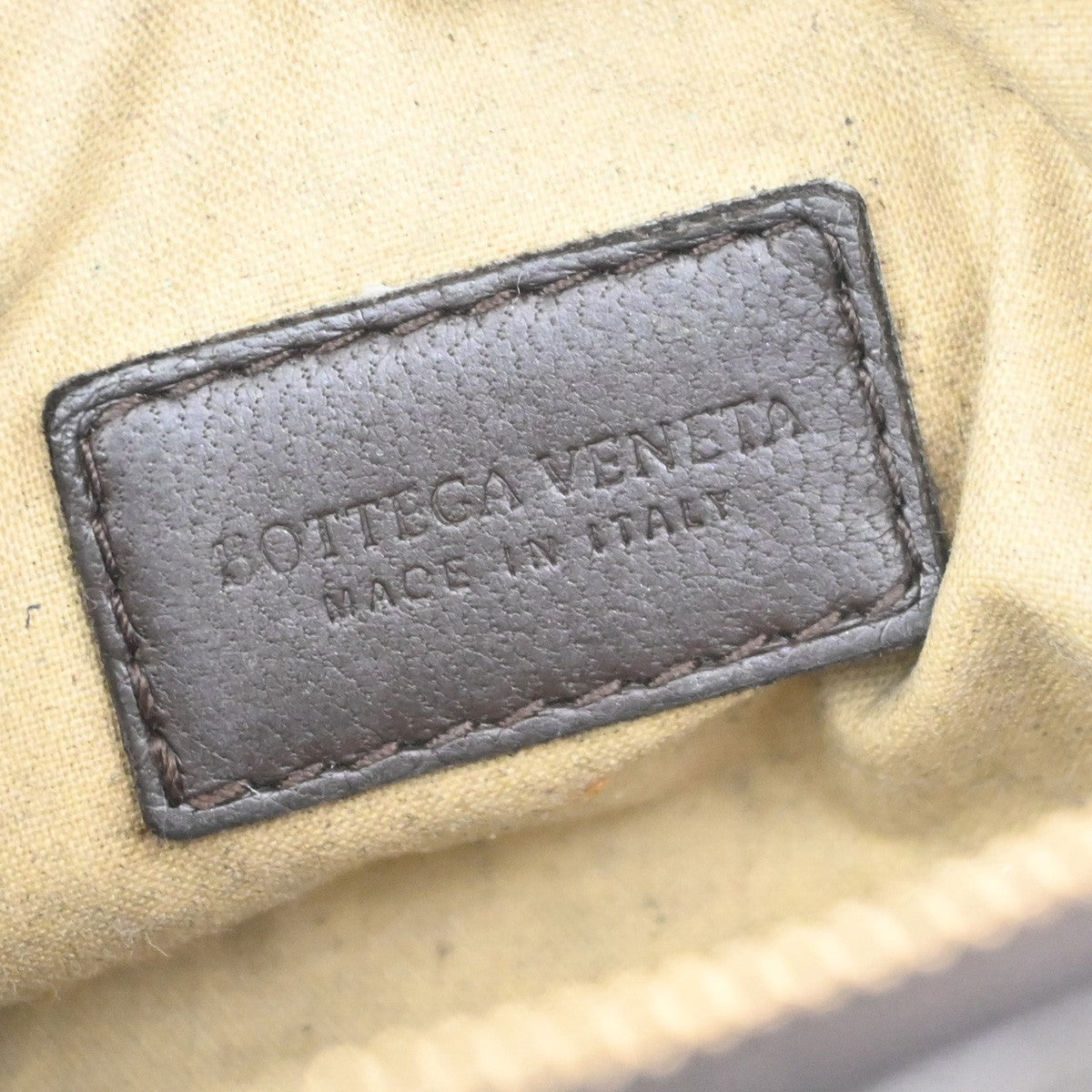 BOTTEGA VENETA Intrecciato Mini Pouch Bag Leather Brown 02EG079