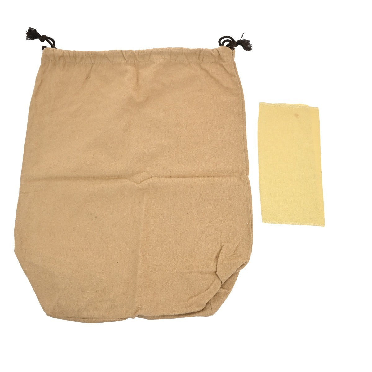 LOUIS VUITTON Logo 10 Set Dust Bag Drawstring Canvas Cotton Beige Brown 09KC415
