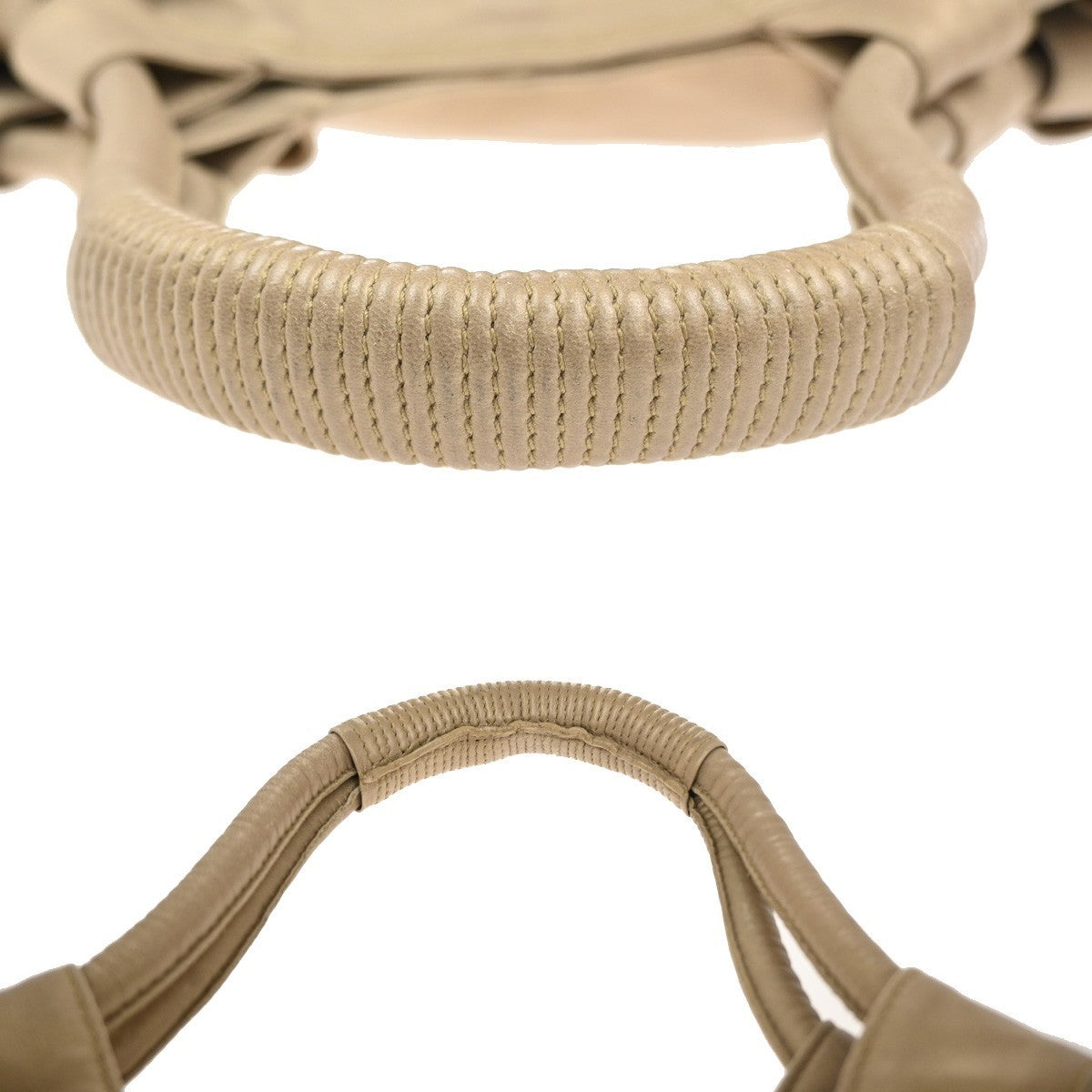 LOEWE Anagram Logo Nappa Aire One Shoulder Hand Bag Leather Beige Spain 34KC260