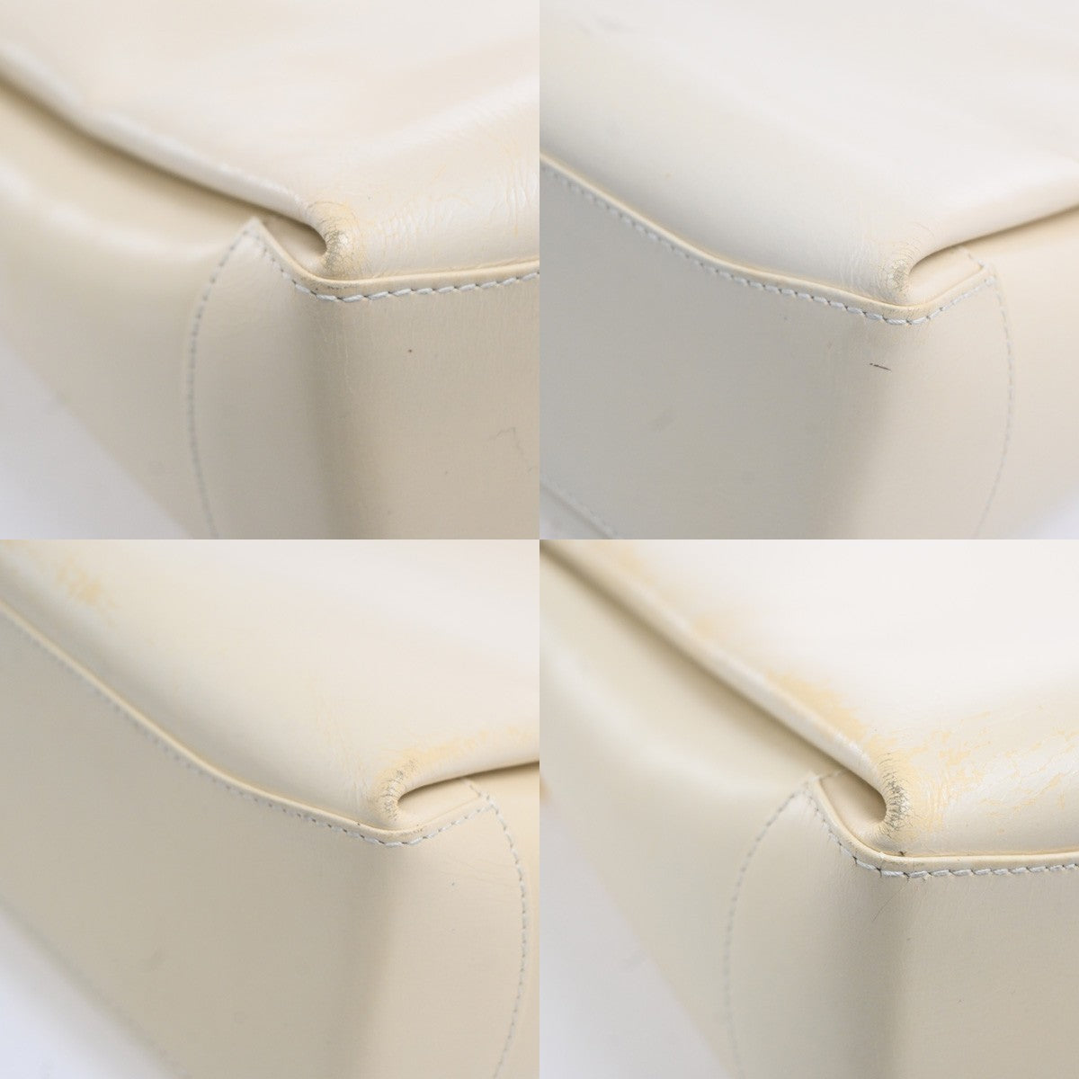 GUCCI Logo Bamboo 2Way Shoulder Hand Bag Leather Beige GHW Italy 34CA516