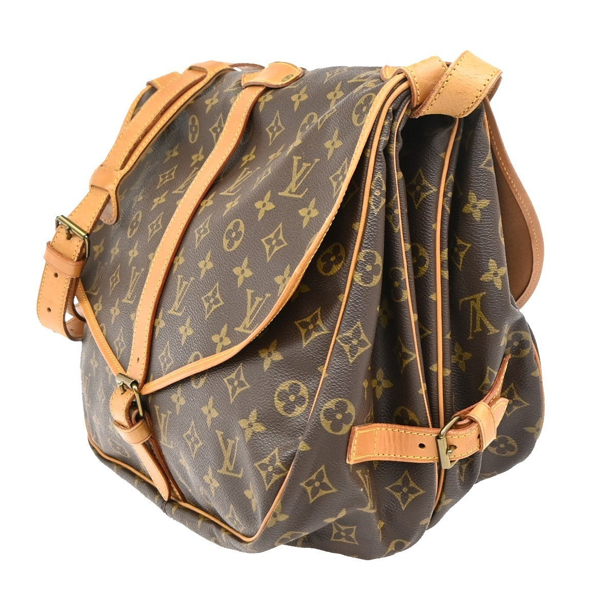 LOUIS VUITTON Saumur 35 Shoulder Bag Monogram Leather BN France M42254 15TA710