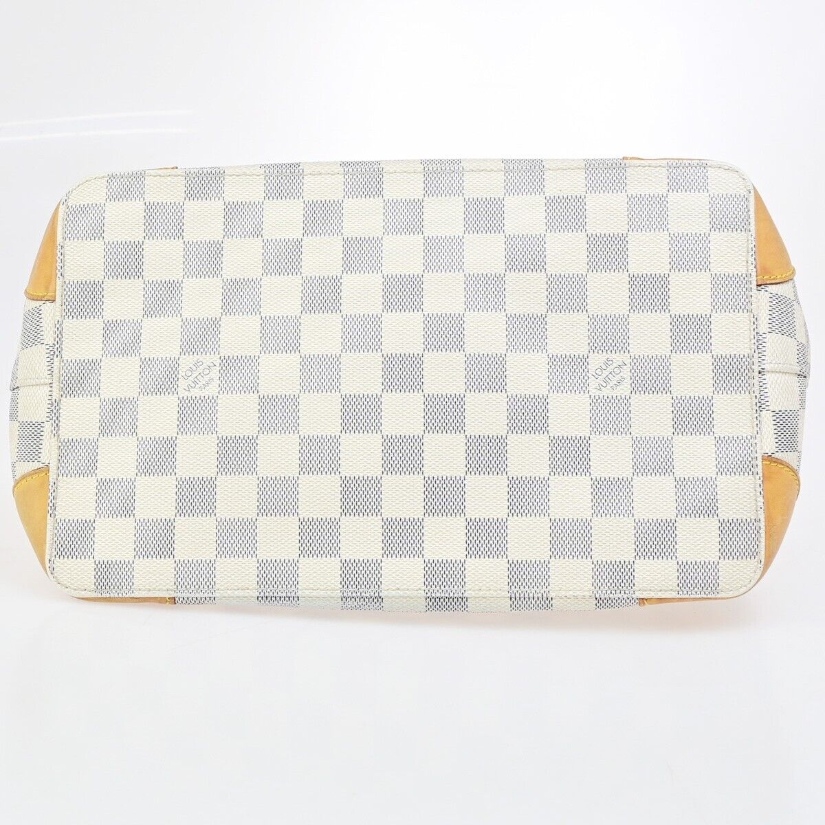 LOUIS VUITTON Hampstead PM Shoulder Bag Damier Azur Leather White N51207 16KA486