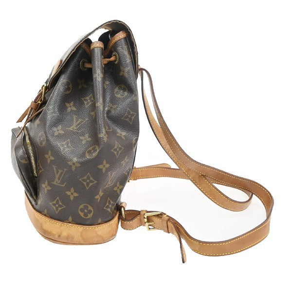 LOUIS VUITTON Montsouris MM Backpack Bag Monogram Leather Brown M51136 72KC944