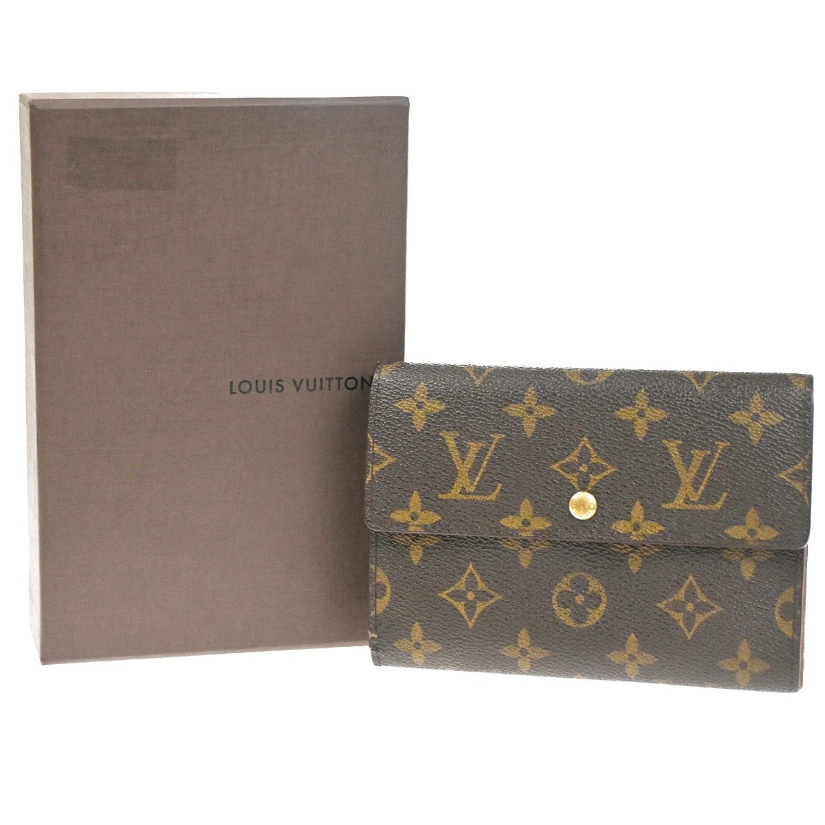 LOUIS VUITTON Porte Tresor Etui Papier Trifold Wallet Monogram BN M61202 04KD002