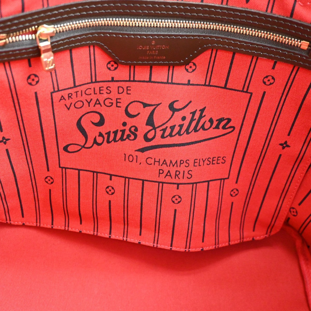 LOUIS VUITTON Neverfull MM Shoulder Bag Damier Ebene Leather BN N51105 636RP174