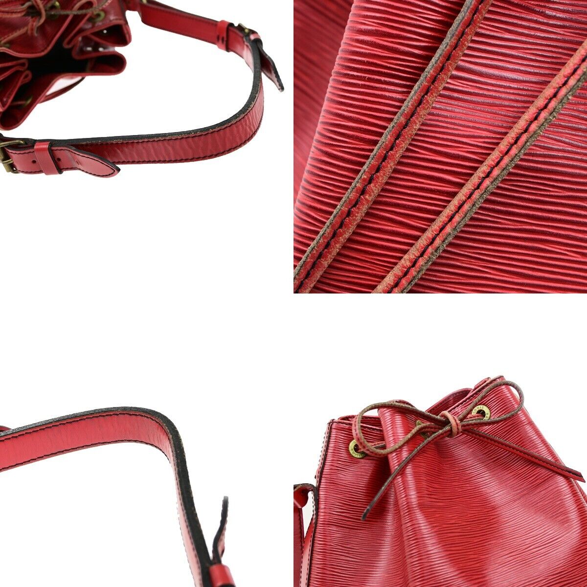 LOUIS VUITTON Noe GM LV Drawstring Shoulder Bag Epi Leather Red M44007 30ED947