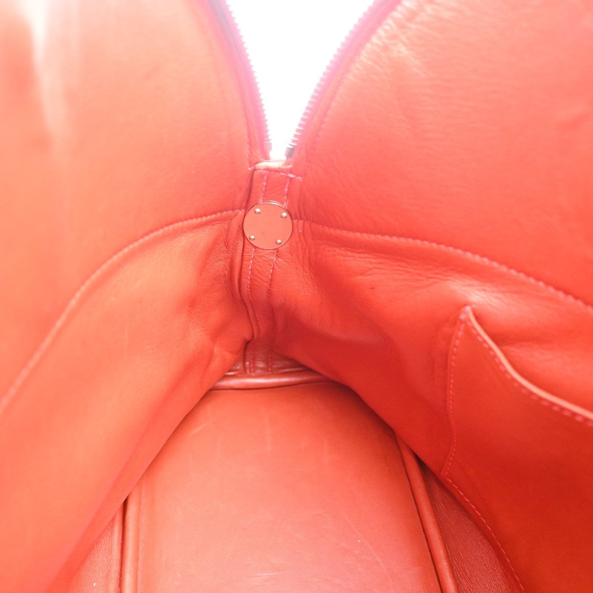 HERMES Bolide 35 2way Shoulder Hand Bag Taurillon Leather Red France 809RL943