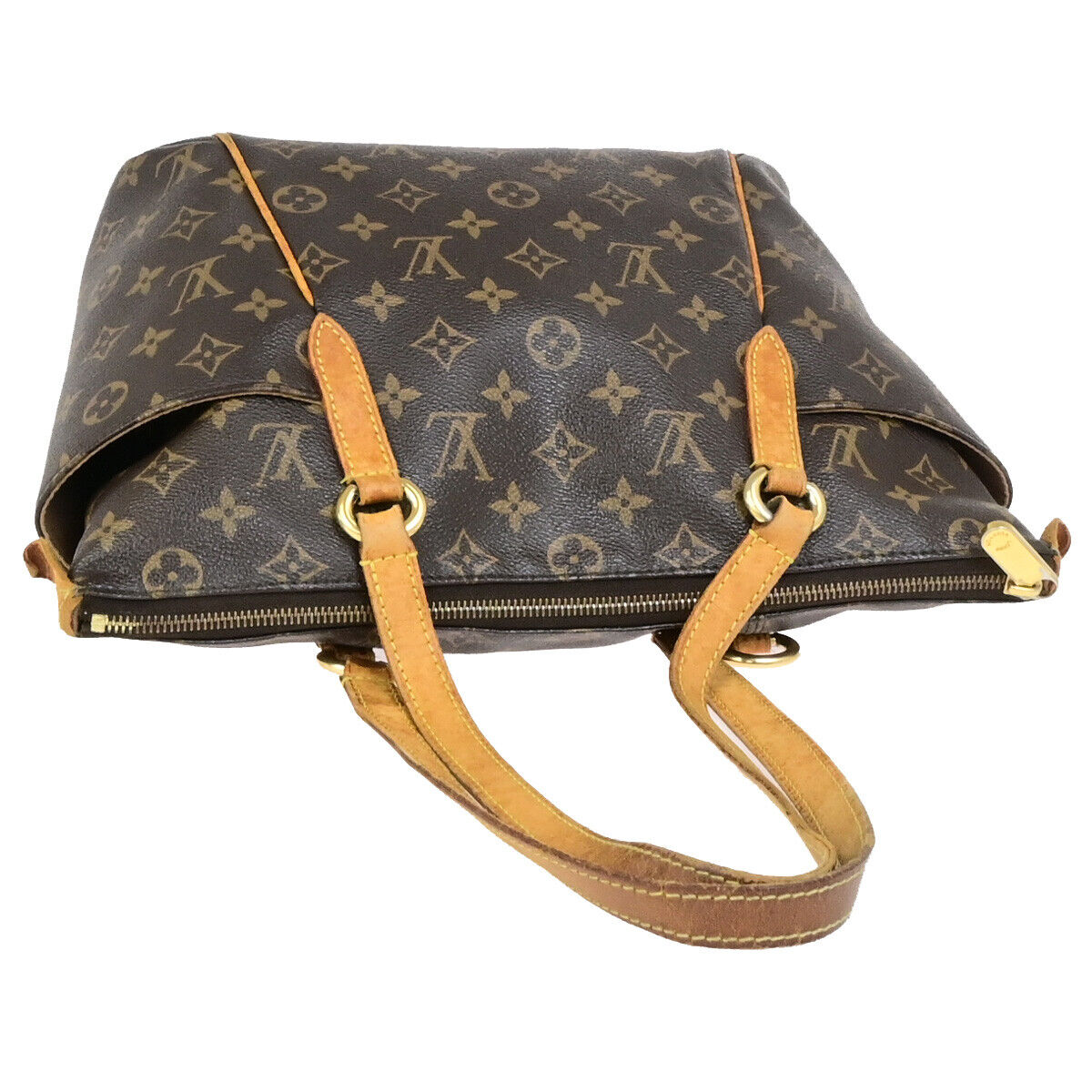 LOUIS VUITTON Logo Totally PM Shoulder Bag Monogram Leather Brown M56688 67YG752