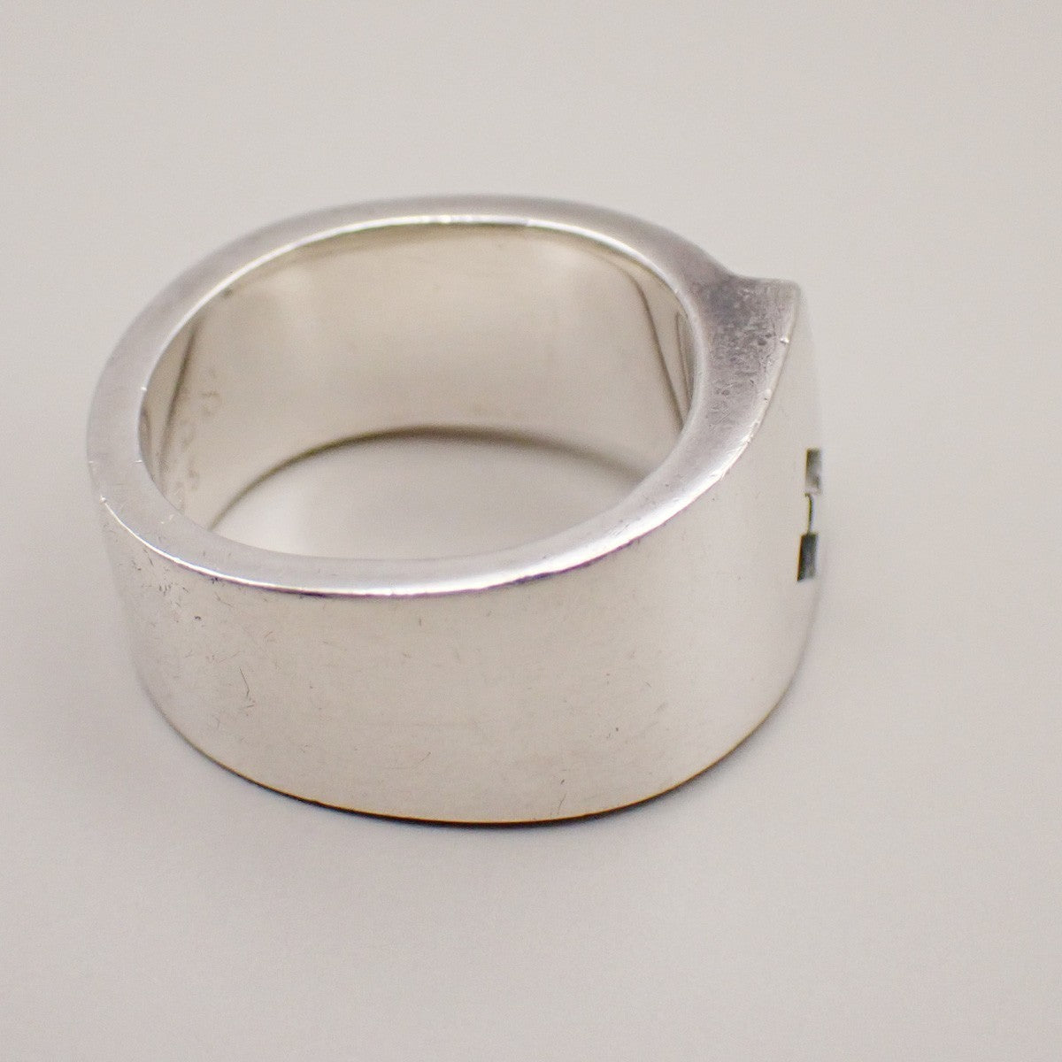 HERMES H Logo Candy Ring Size 54 Silver 925  BlueAccessory 64RL362
