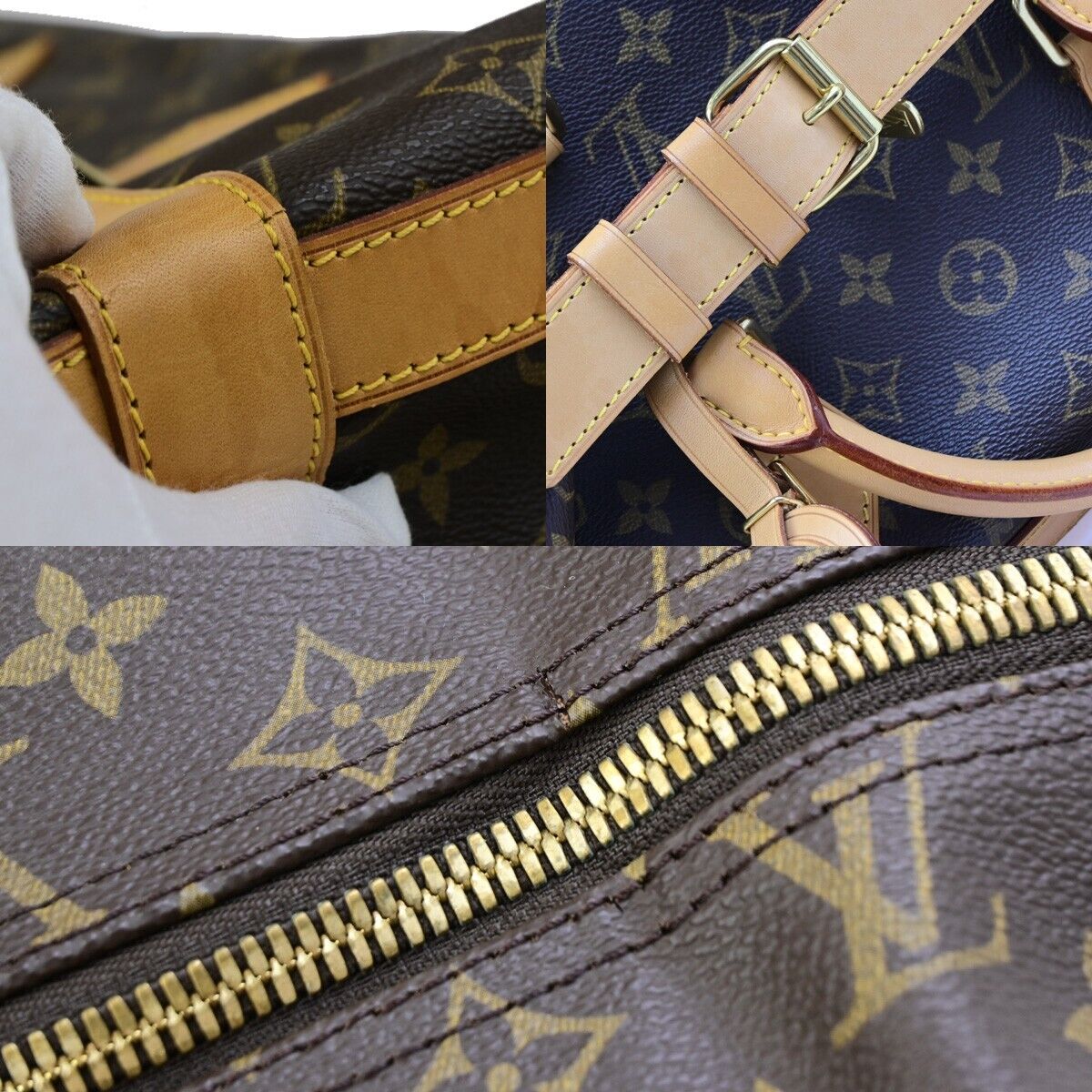 LOUIS VUITTON Cruiser 40 Travel Hand Bag Monogram Leather Brown M41139 99ED056