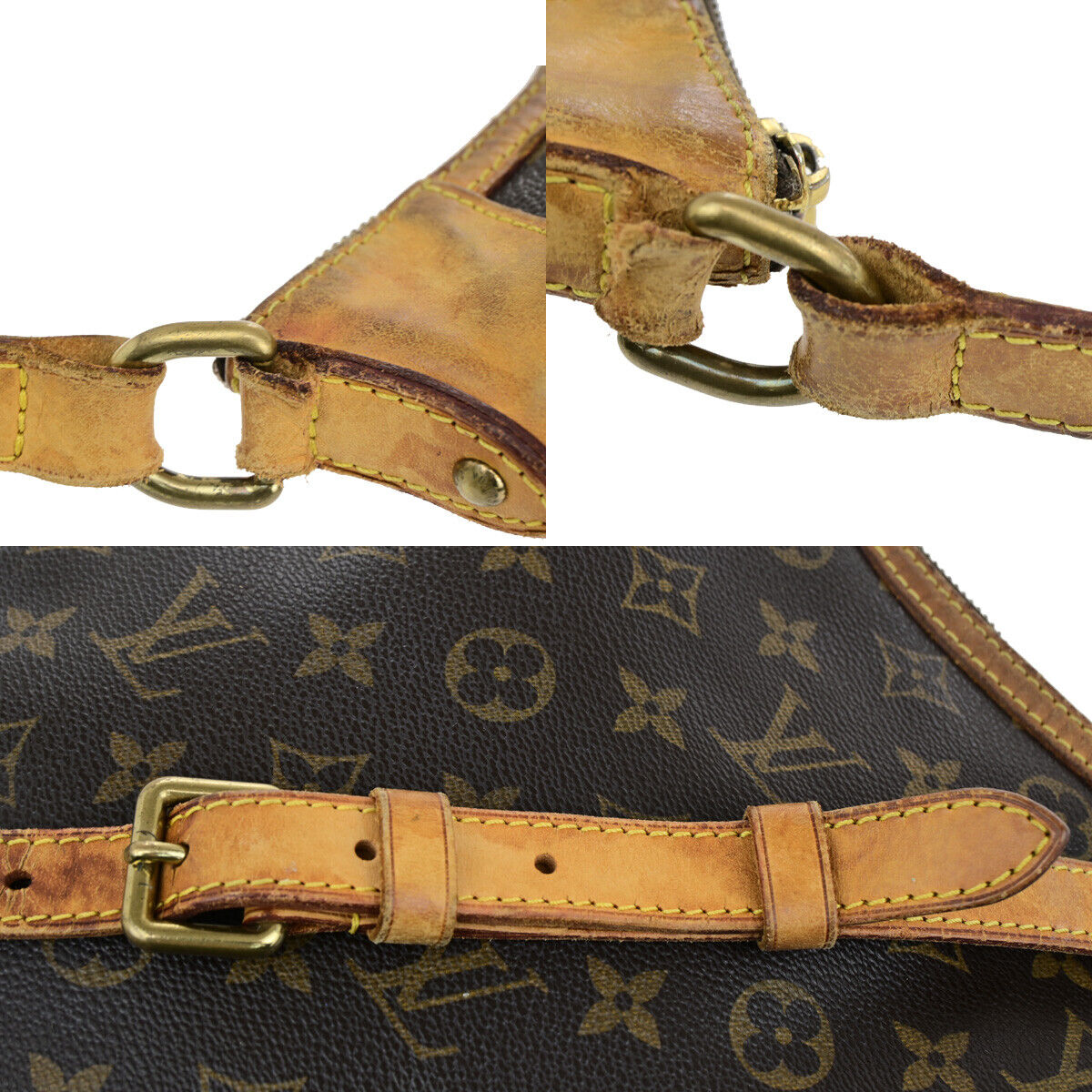 LOUIS VUITTON Odeon PM Shoulder Bag Monogram Leather Brown Spain M56390 31YF088