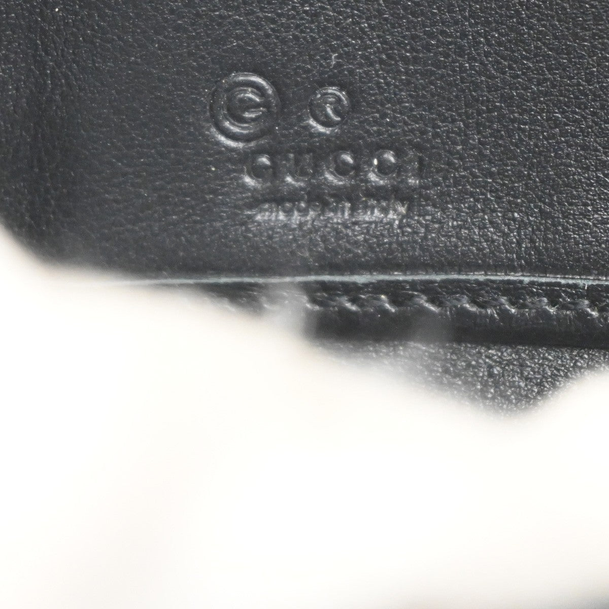 GUCCI Micro Guccissima GG Pattern Zip Around Long Wallet Leather Black 60KC208