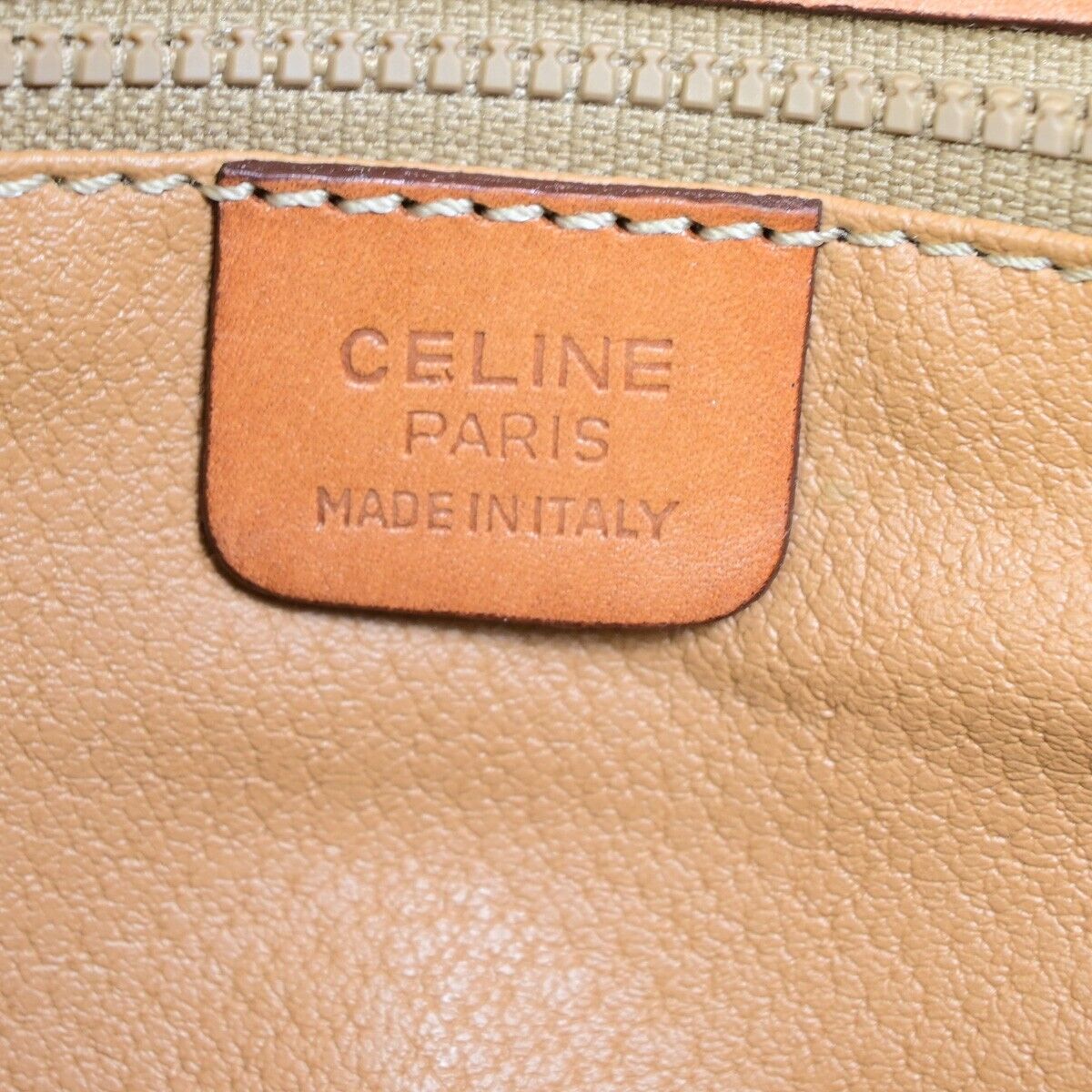 CELINE Logo Macadam Pattern Clutch Bag PVC Leather Brown GHW Italy 01EB540