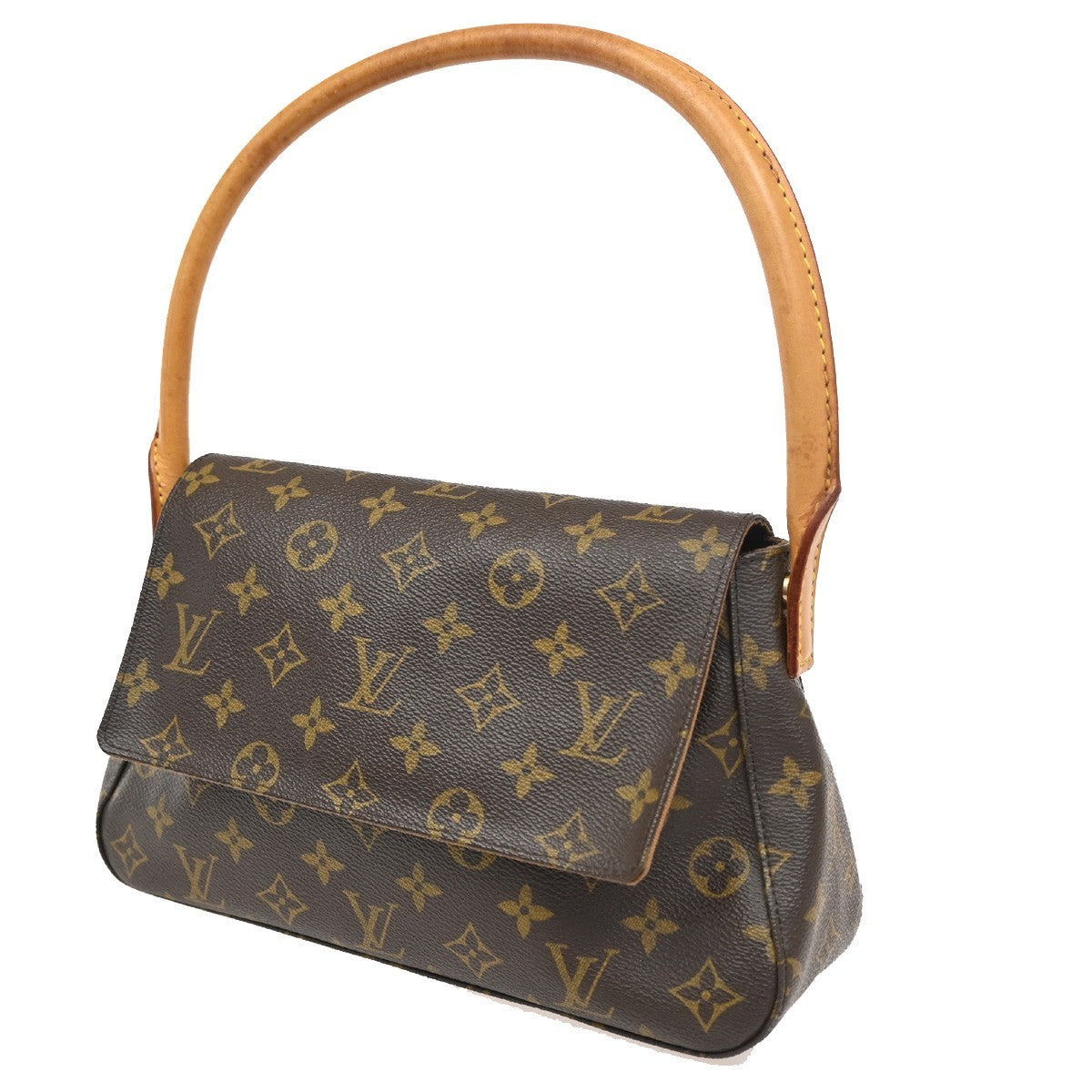 LOUIS VUITTON Mini Looping Hand Bag Monogram Leather Brown USA M51147 13CA555
