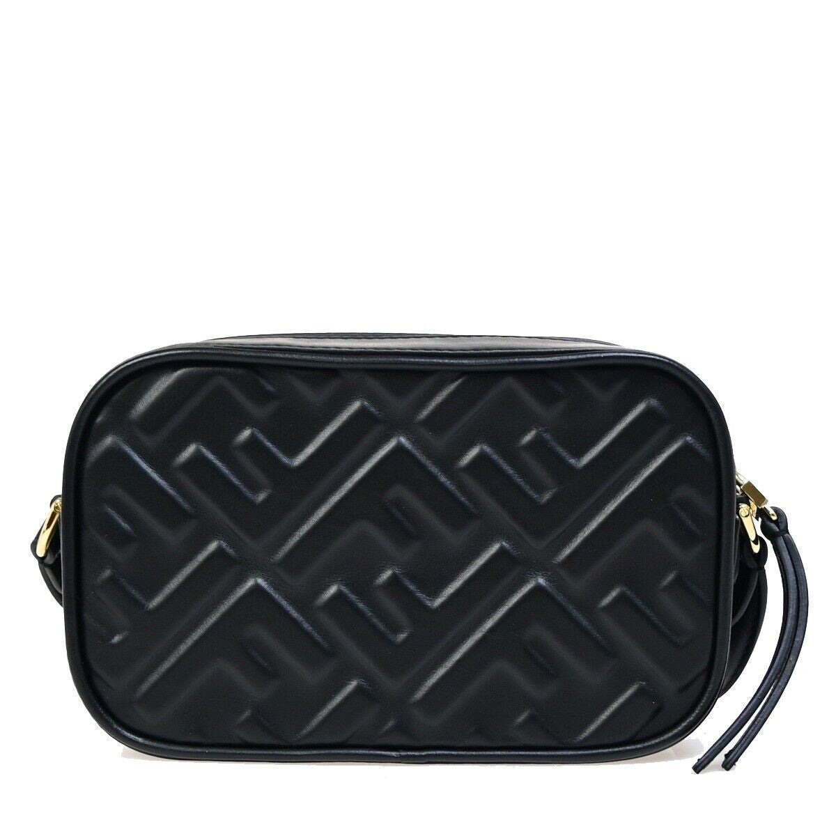 FENDI Zucca Pattern Camera Case Mini Shoulder Bag Embossing Leather BK 635RJ856