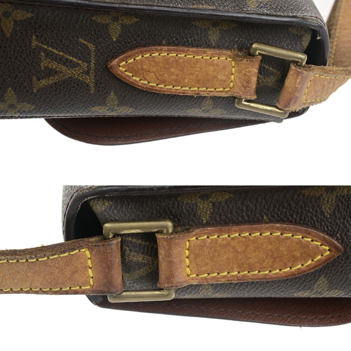 LOUIS VUITTON Saint Cloud GM Shoulder Bag Monogram Leather Brown M51242 31HC015
