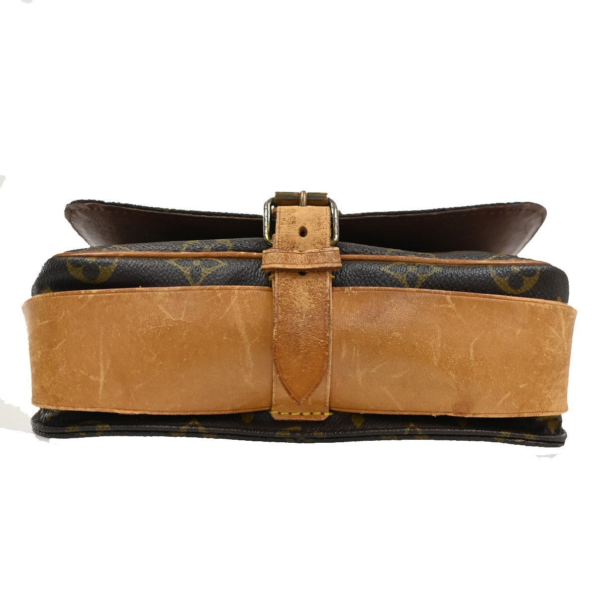 LOUIS VUITTON Cartouchiere MM Shoulder Bag Monogram Leather Brown M51253 86TA531
