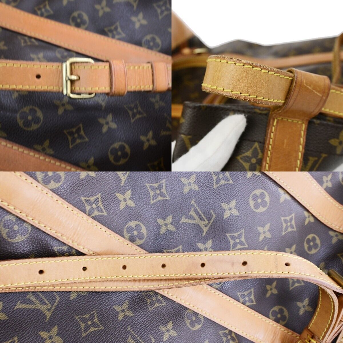LOUIS VUITTON LV Randonnee GM Shoulder Bag Monogram Leather Brown M42244 81EC876