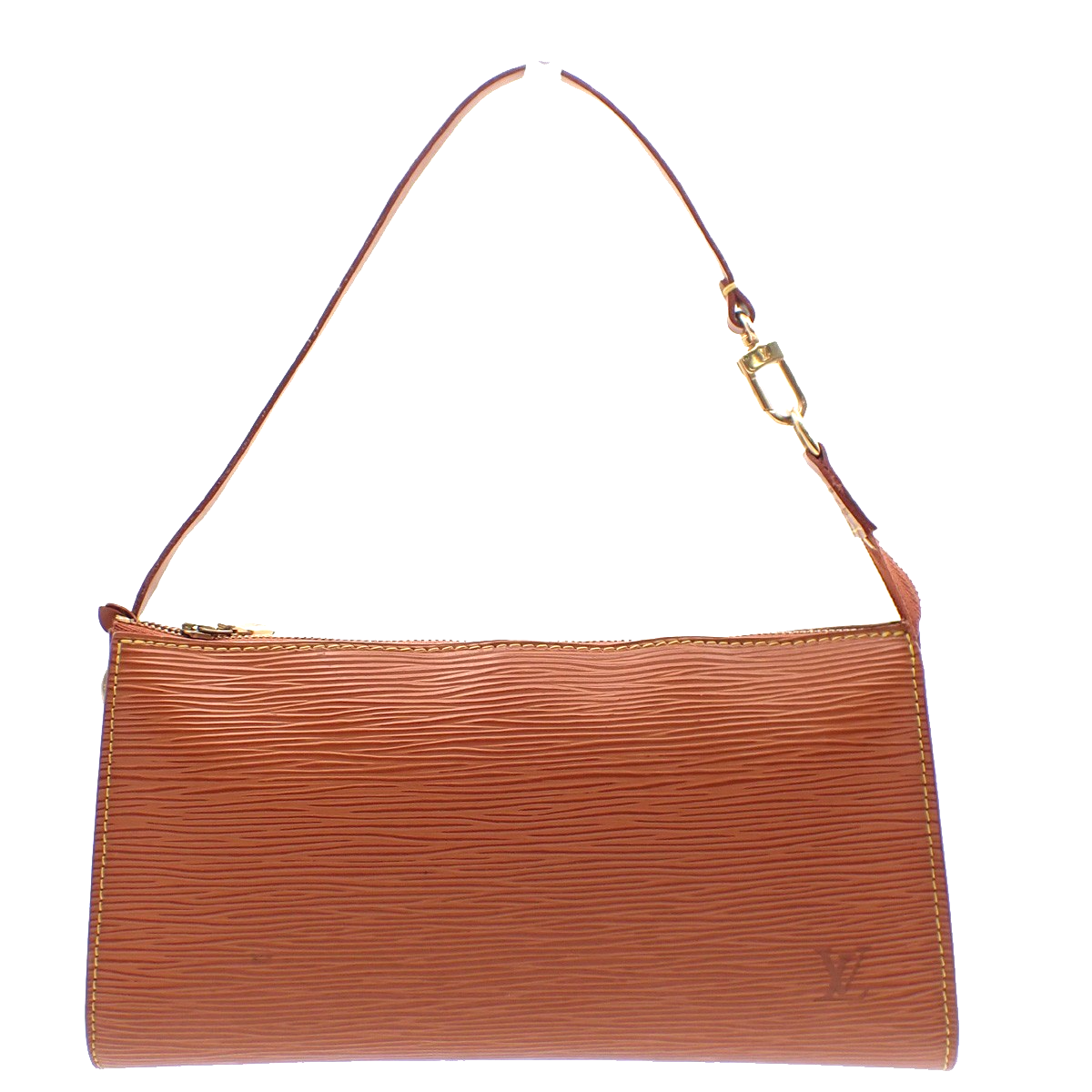 LOUIS VUITTON LV Pochette Accessoires Hand Bag Epi Leather Brown M52943 34RL832