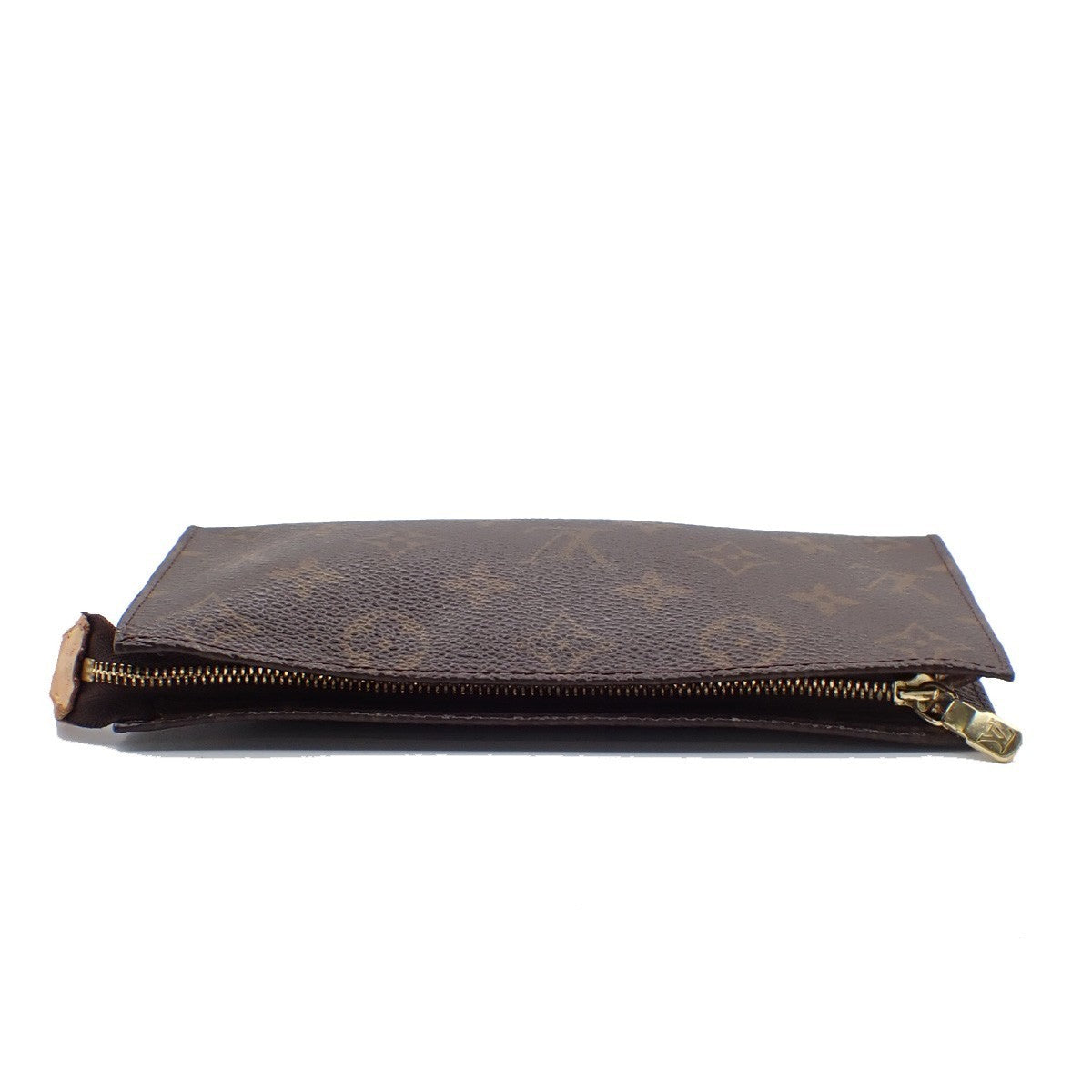 LOUIS VUITTON Logo BUCKET GM Pouch Bag Monogram Leather Brown France 60KB737