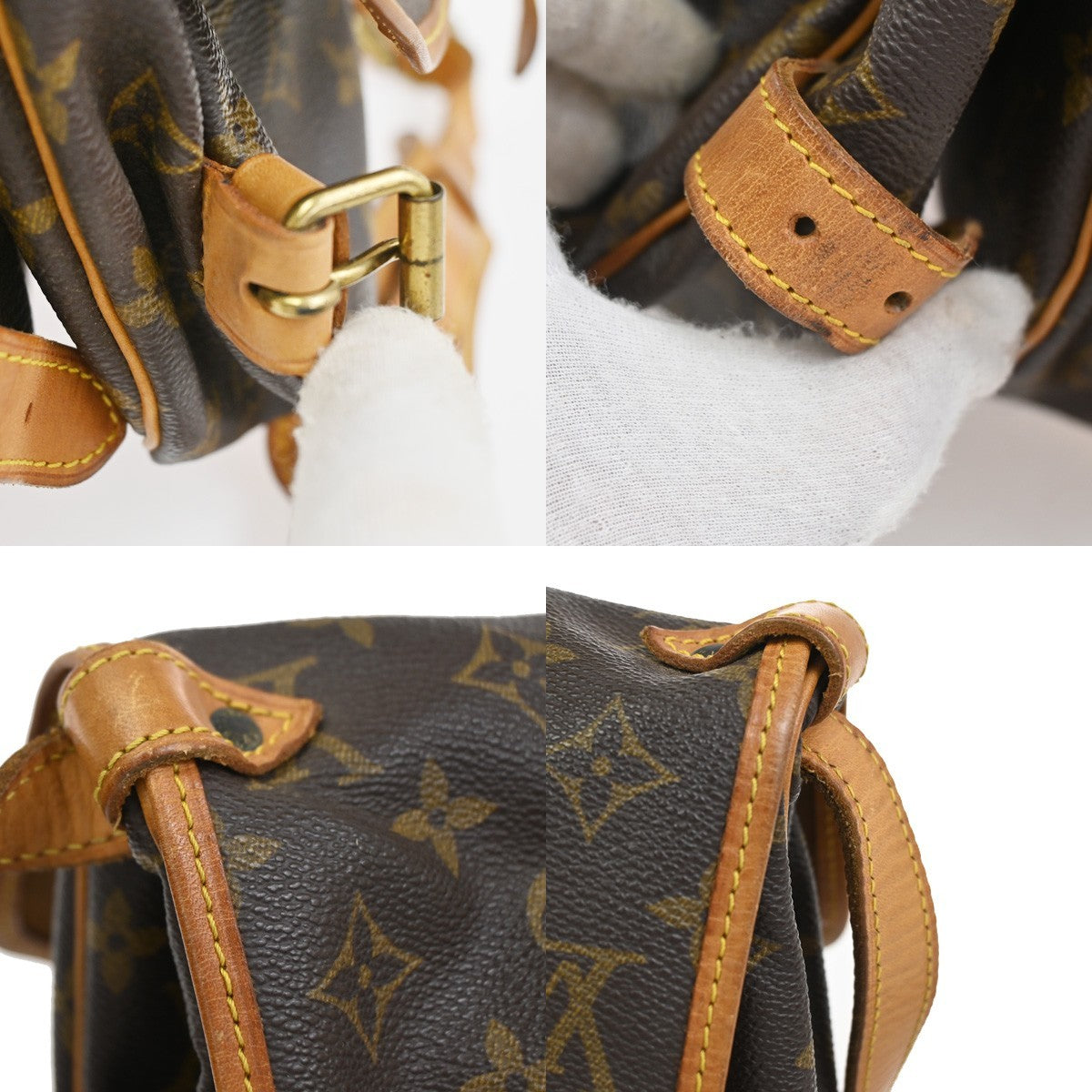LOUIS VUITTON Logo Saumur 30 Shoulder Bag Monogram Leather BN M42256 30CA903