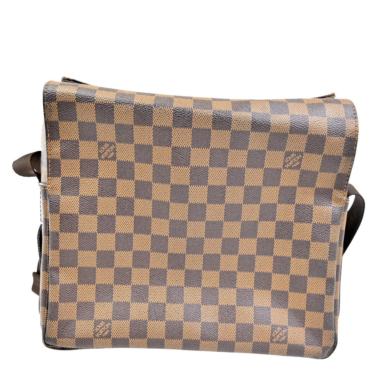 LOUIS VUITTON Naviglio Shoulder Bag Damier Ebene Leather Brown N45255 77TA691