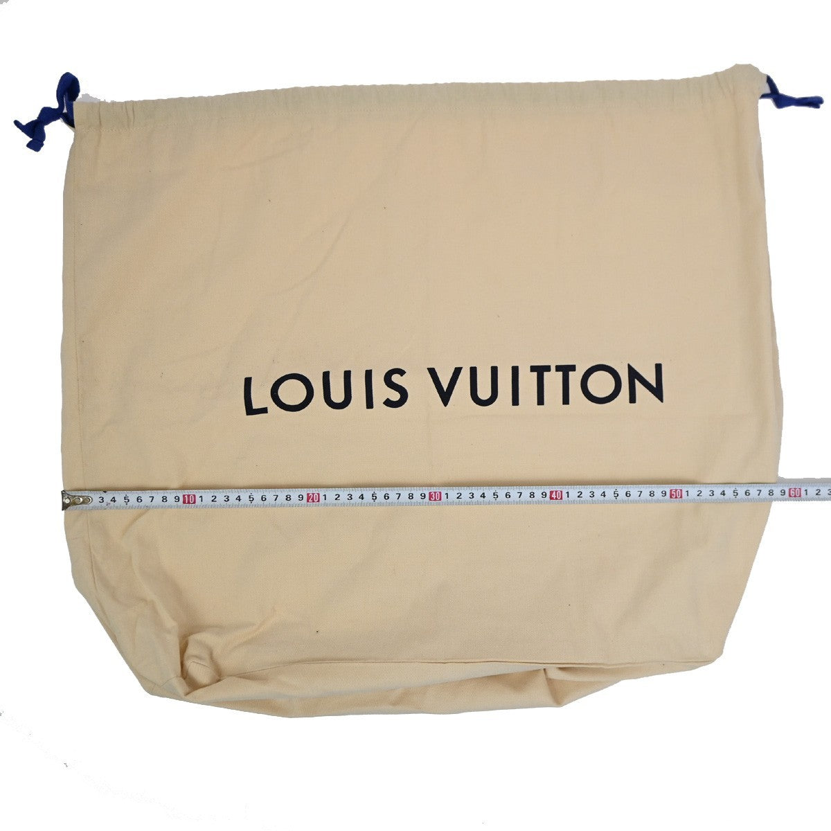 LOUIS VUITTON Logo 10 Set Dust Bags Drawstring Canvas Cotton Beige Brown 09DA260