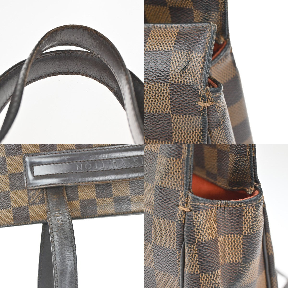 LOUIS VUITTON Parioli PM Shoulder Bag Damier Ebene Leather Brown N51123 32KC781