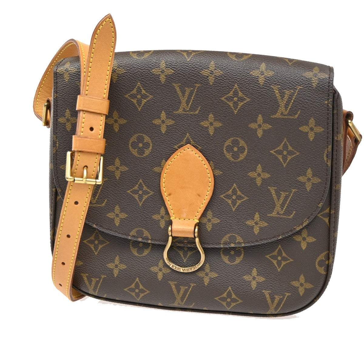 LOUIS VUITTON Saint Cloud GM Shoulder Bag Monogram Leather Brown M51242 76CA606