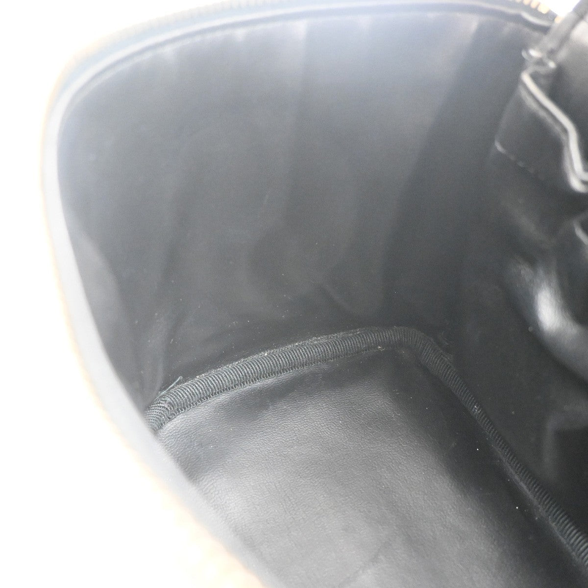 CHANEL CC Logo Vanity Hand Bag Grained Calfskin Leather Black GHW Italy 21RL825