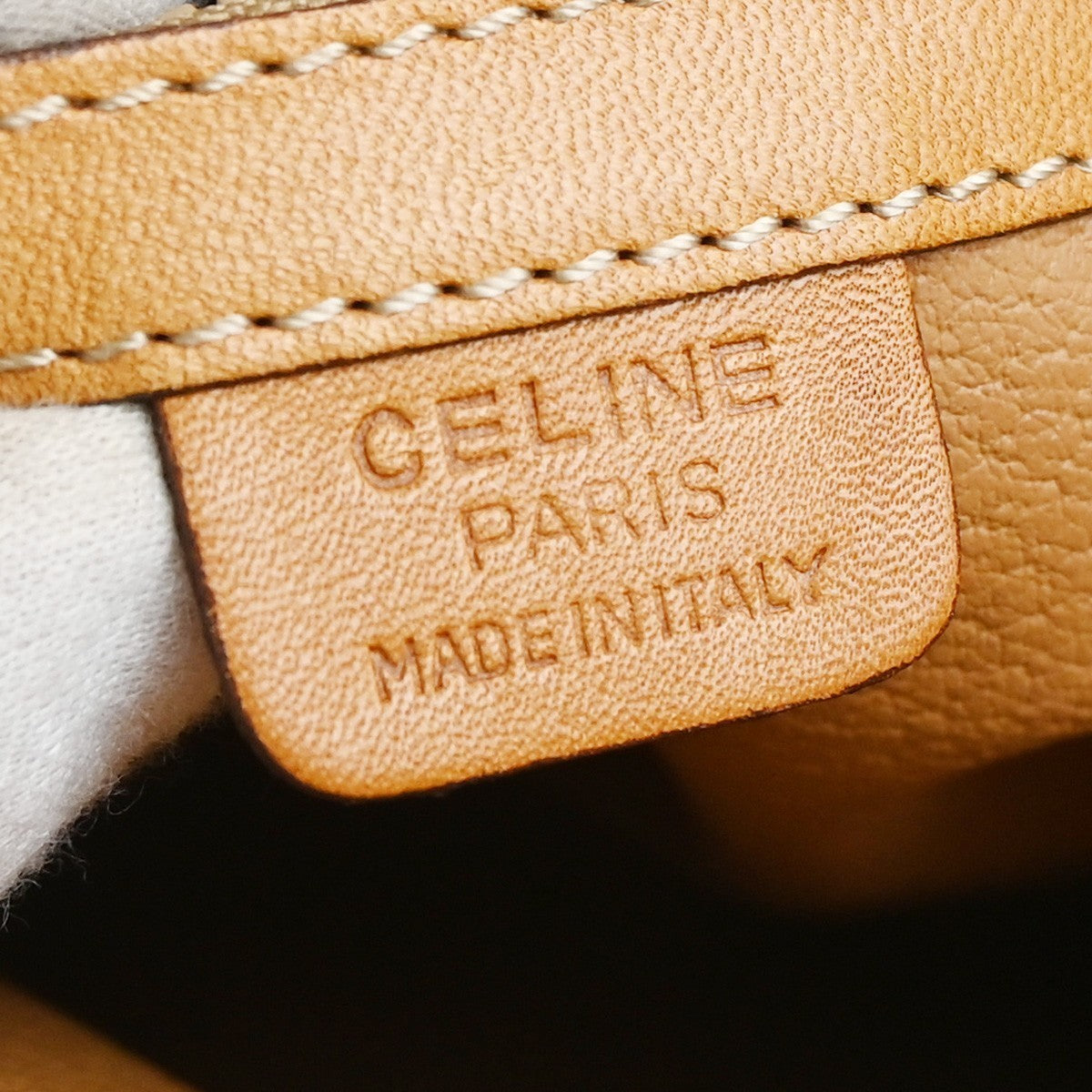 CELINE Logo Macadam Pattern Handbag PVC Leather Brown GHW Italy 61KP465