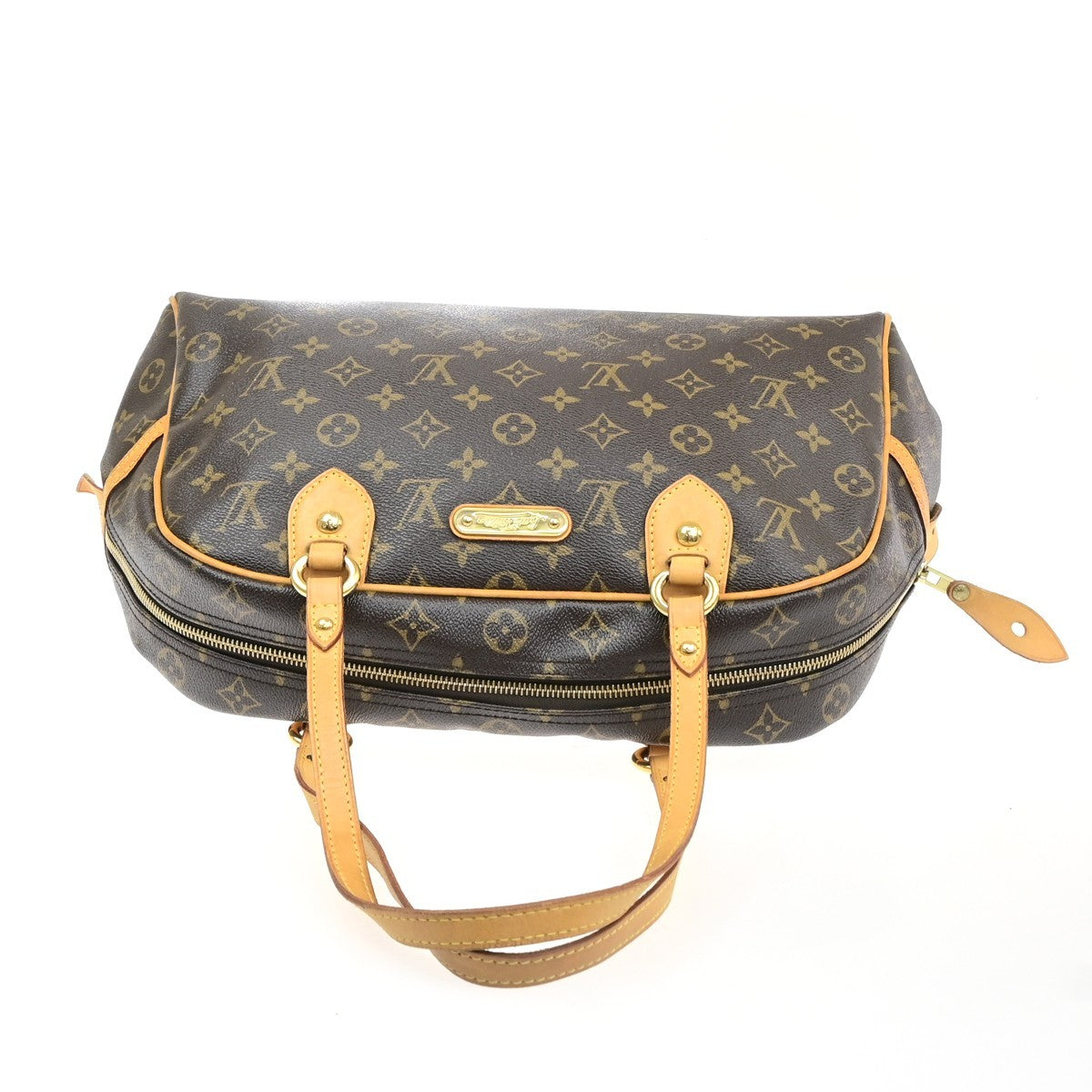 LOUIS VUITTON Montorgueil GM Shoulder Bag Monogram Leather Brown M95566 58YJ266