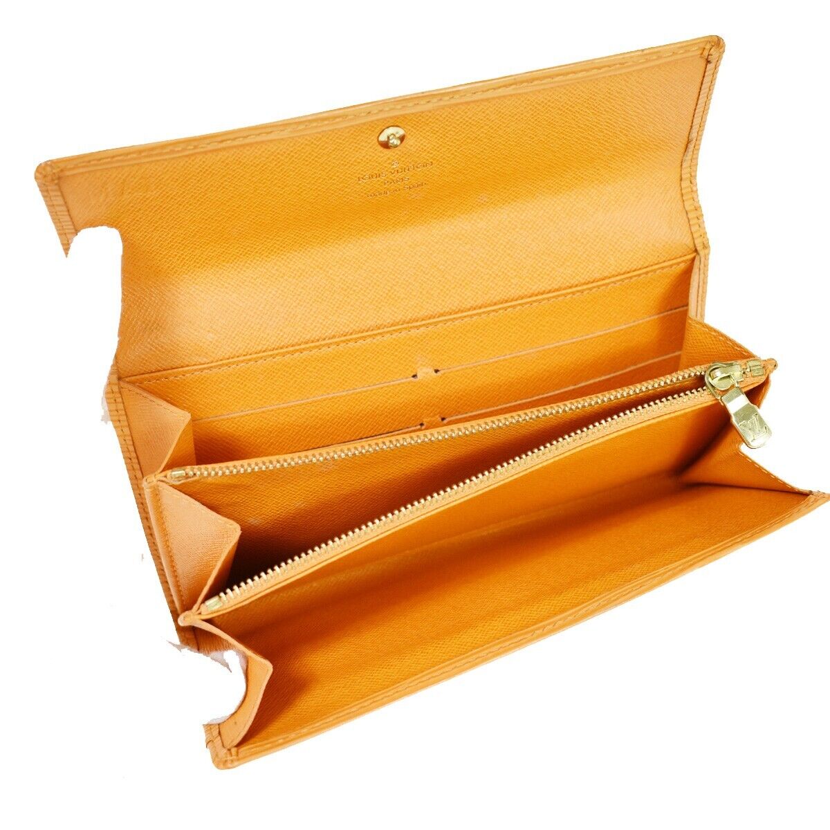 LOUIS VUITTON Credit Long Bifold Wallet Epi Leather Orange M6359H 01YA275