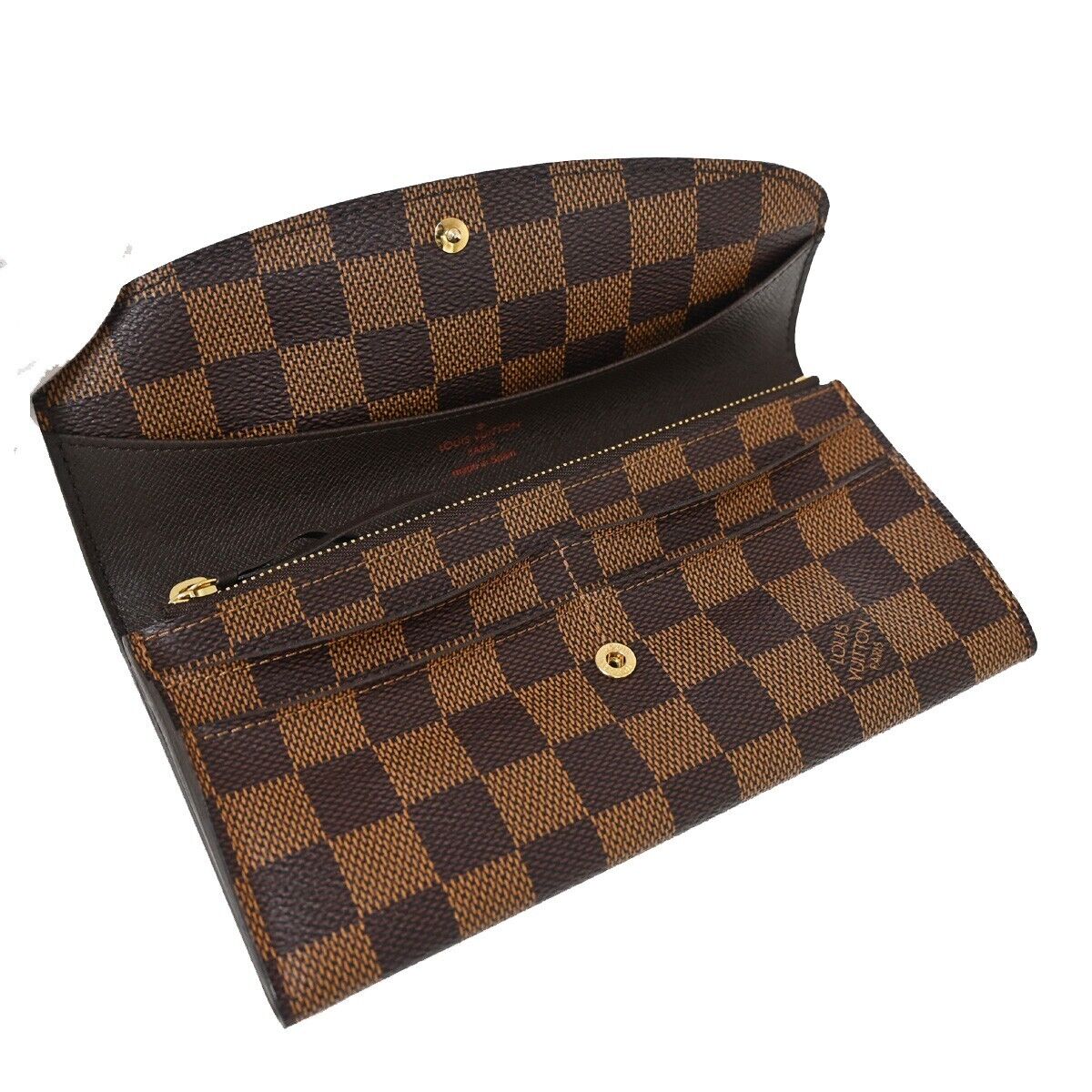 LOUIS VUITTON Portefeuille Emilie Long Bifold Wallet Damier Brown N63019 31RJ271