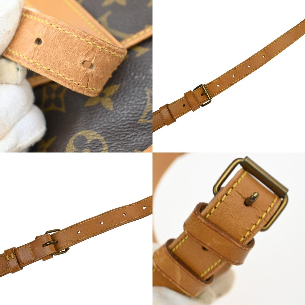 LOUIS VUITTON Logo Saumur 43 Shoulder Bag Monogram Leather Brown M42252 81MA628