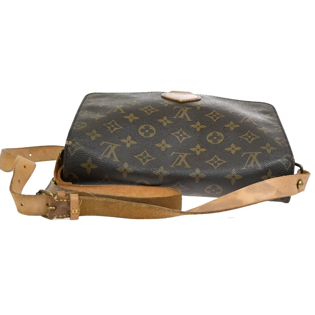 LOUIS VUITTON Cartouchiere GM Shoulder Bag Monogram Leather Brown M51252 67KC685